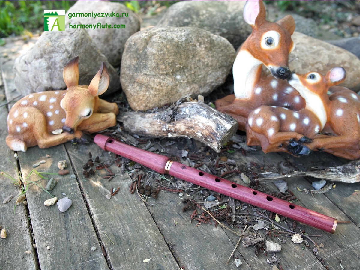 Low Whistle in F amaranth wood